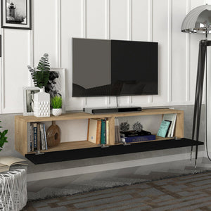 Meuble TV Toivakka 135 x 31 x 25 cm [en.casa]