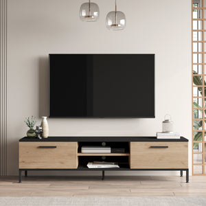 Meuble TV Lempäälä à 2 portes 39 x 160 x 35 cm [en.casa]