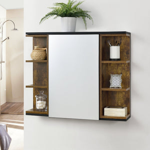 Badkamerkast Harstad met spiegel spiegelkast 64x80x20 cm - 3 varianten