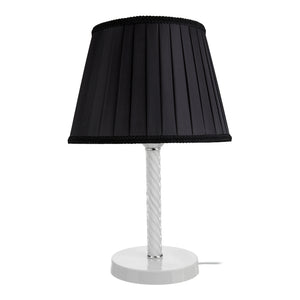 Lampe de bureau Kilbride en métal verre textile 40 cm E27 [lux.pro]