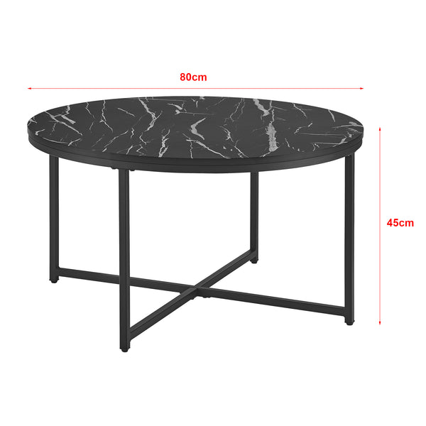 Table basse ronde Uppvidinge pour salon 45 x 80 cm [en.casa]