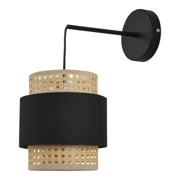 Wandlamp set van 1/2/3 Southampton 36x30x18 cm E14 zwart en beige lux.pro