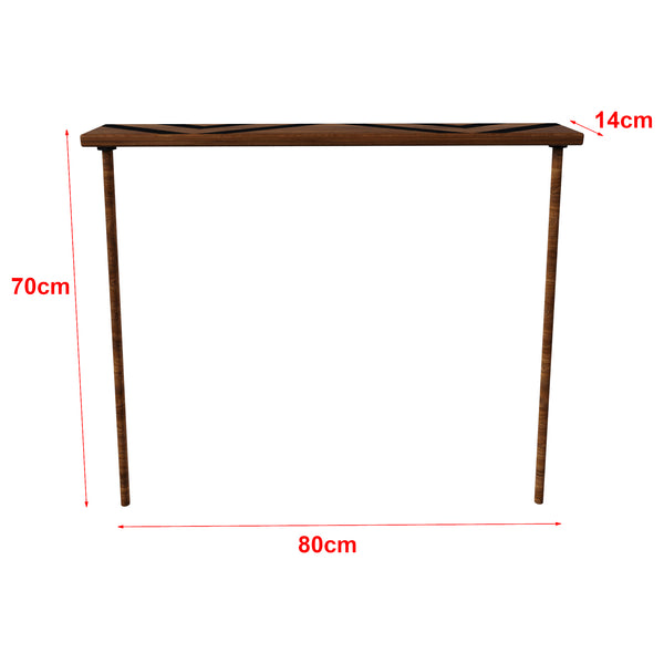 Table console Holmsland en bois 70 x 80 x 14 cm [en.casa]