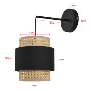 Wandlamp set van 1/2/3 Southampton 36x30x18 cm E14 zwart en beige lux.pro