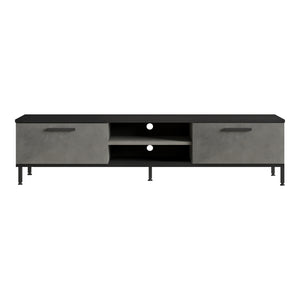 Meuble TV Lempäälä à 2 portes 39 x 160 x 35 cm [en.casa]