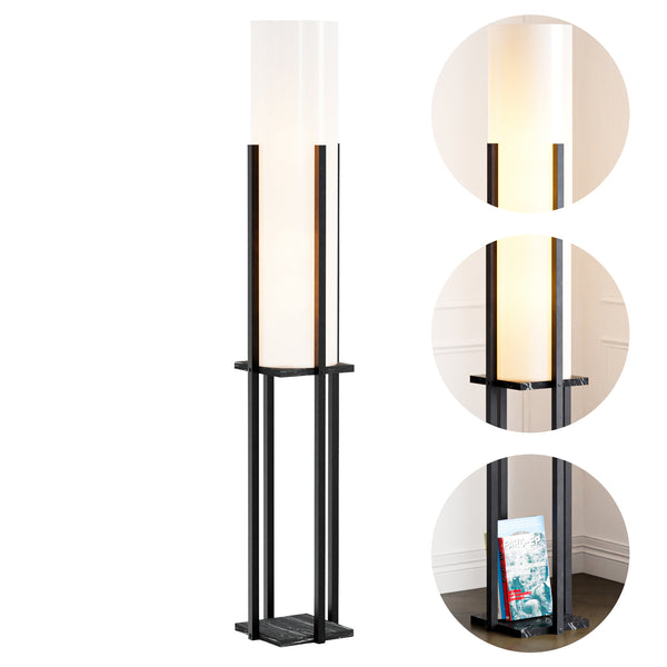 Lampadaire Gisborne avec 1 étagère 146 x 25 x 25 cm E27 lux.pro