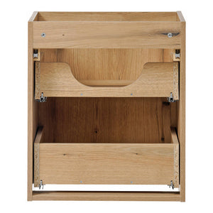 Meuble sous lavabo NEWPORT avec 2 tiroirs effet chêne [en.casa]