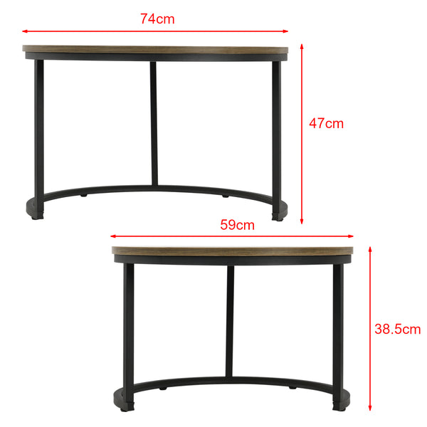 Set de 2 tables basses gigognes Christchurch [en.casa]