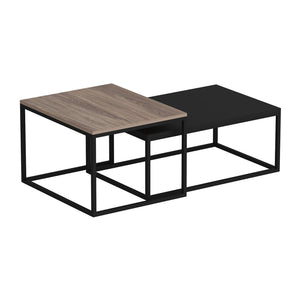 Set de 2 tables basses Aabenraa gigognes rectangulaires [en.casa]