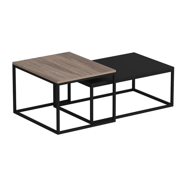 Set de 2 tables basses Aabenraa gigognes rectangulaires [en.casa]