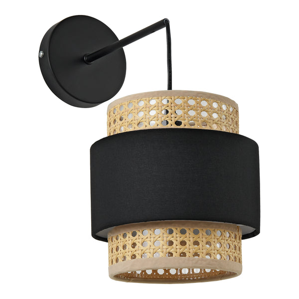 Wandlamp set van 1/2/3 Southampton 36x30x18 cm E14 zwart en beige lux.pro