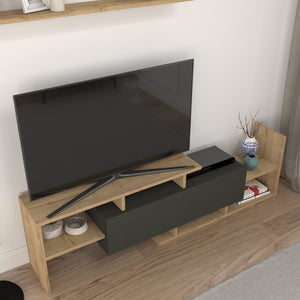 Tv-meubelset Liksefte met wandrek 154x28x42 cm [en.casa]