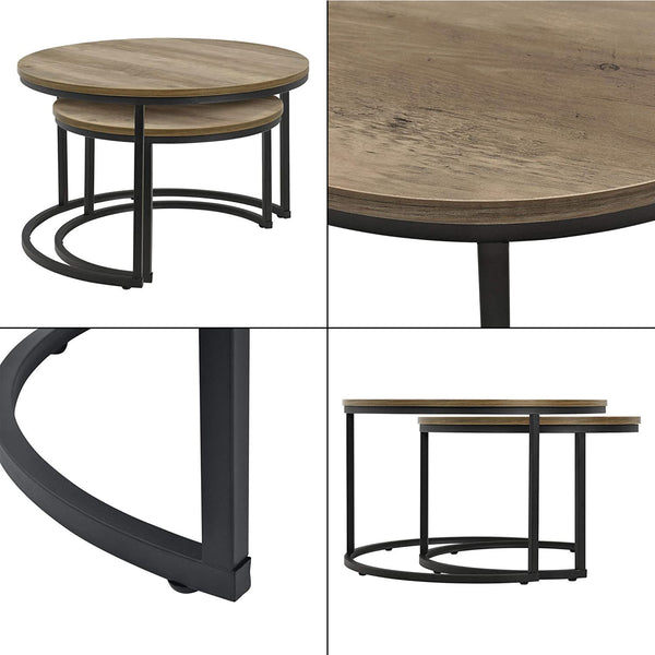 Set de 2 tables basses gigognes Christchurch [en.casa]