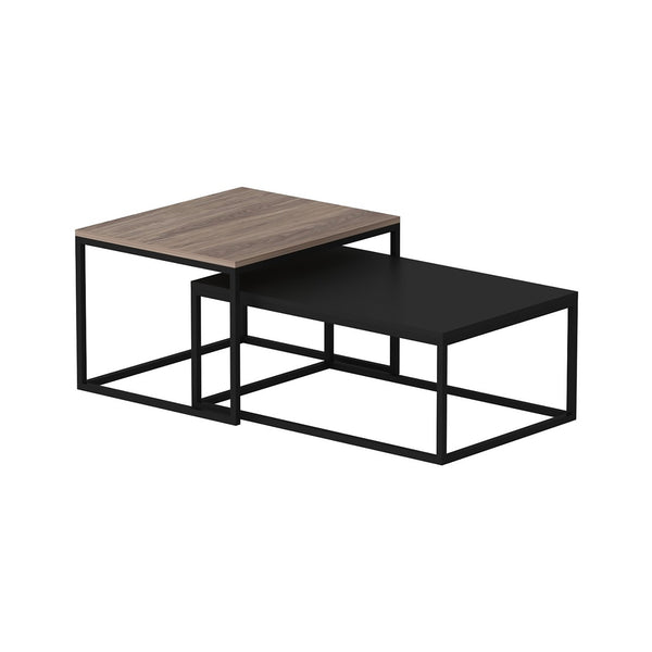 Set de 2 tables basses Aabenraa gigognes rectangulaires [en.casa]