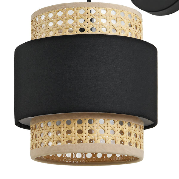 Wandlamp set van 1/2/3 Southampton 36x30x18 cm E14 zwart en beige lux.pro