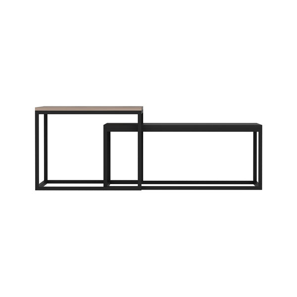 Set de 2 tables basses Aabenraa gigognes rectangulaires [en.casa]