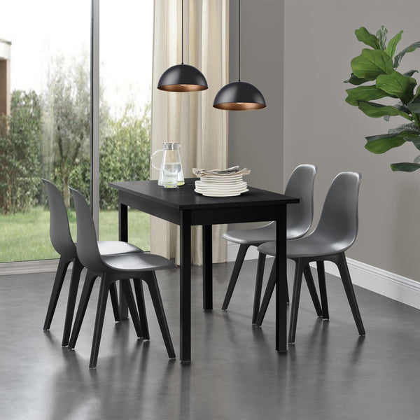 Set de 4 Chaises Brevik Plastique 83 x 54 x 48 cm Plusieurs couleurs [en.casa]
