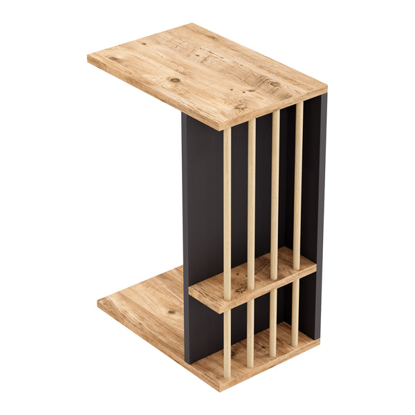 [en.casa] Bijzettafel Siikainen laptoptafel op wielen 44x29x65 cm - 3 varianten