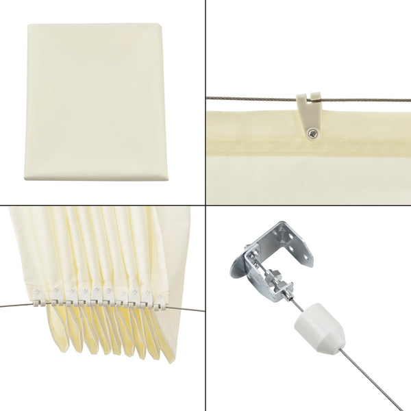 Voile d'Ombrage Rétractable Braga SPF 50 Hydrofuge couleurs et tailles différentes [en.casa]