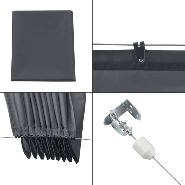 Voile d'Ombrage Rétractable Braga SPF 50 Hydrofuge couleurs et tailles différentes [en.casa]