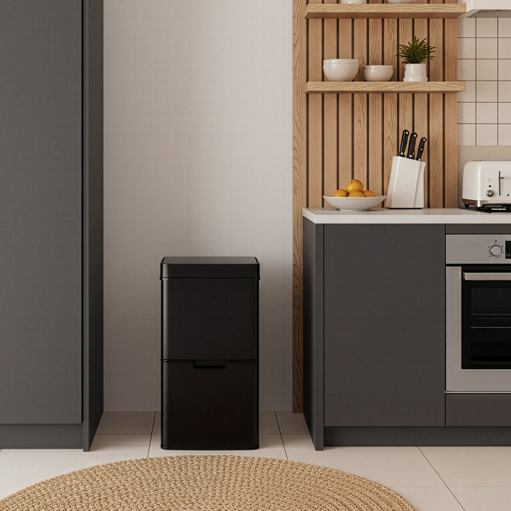 Poubelle à capteur Venna acier [en.casa]