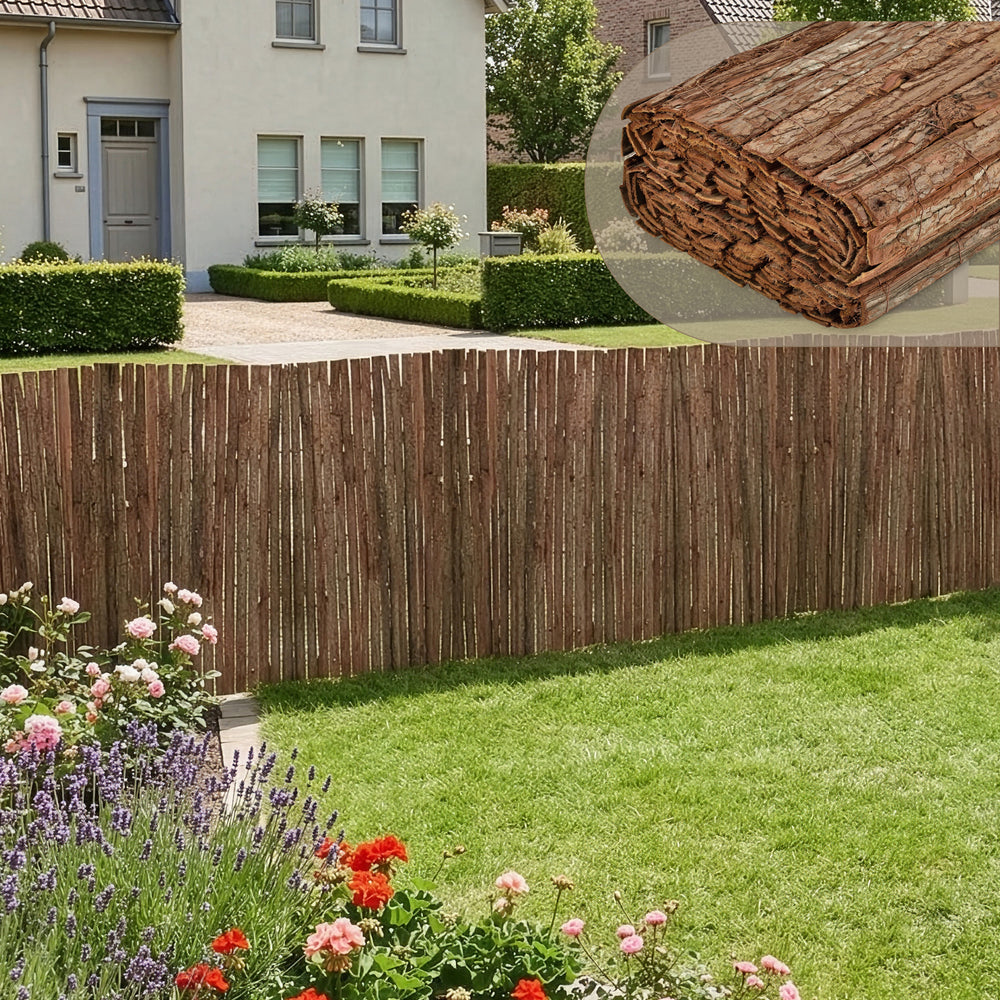 Clôture Brise Vue Écorce / Bois de Saule Plusieurs Tailles [casa.pro]