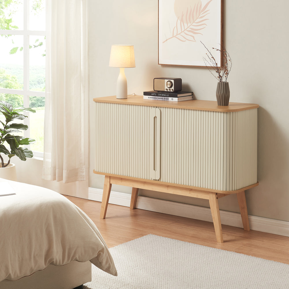 Commode Tysvær dressoir bamboe 110x40x80 cm [en.casa]