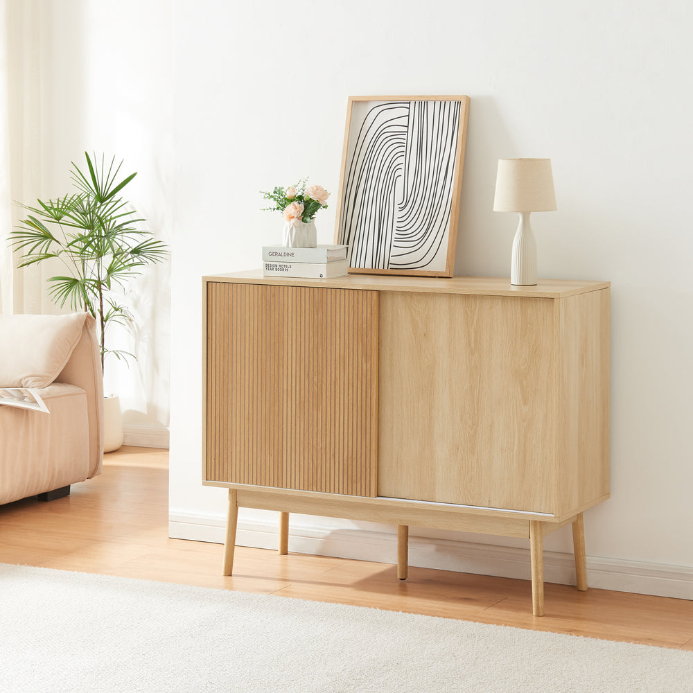 Commode Landskrona dressoir 90x115x40 cm eikenkleurig [en.casa]