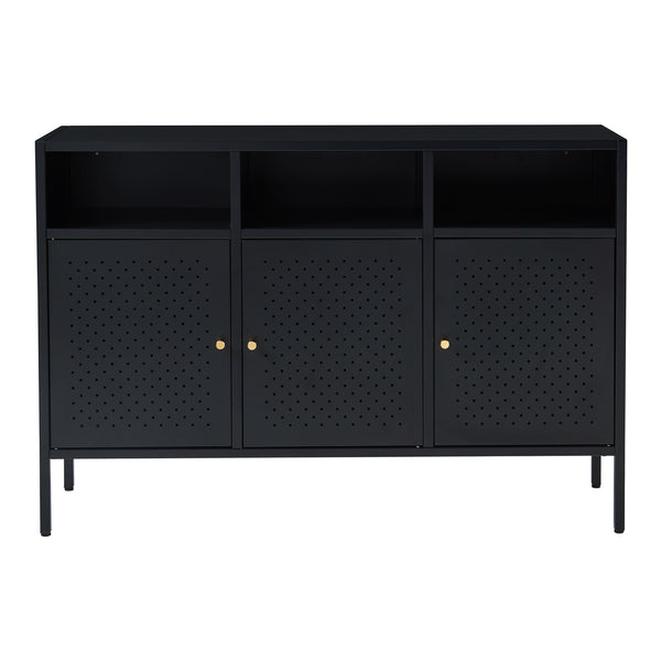 Commode Janakkala dressoir zwart [en.casa]