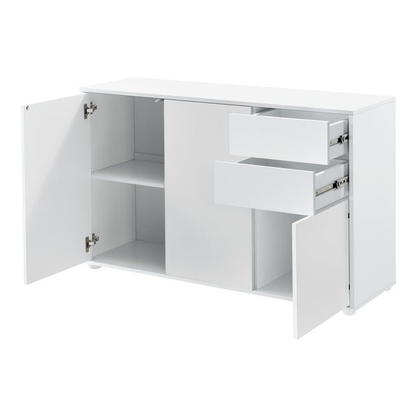 Commode Paarl 74 x 117 x 36 cm avec 3 portes [en.casa] 