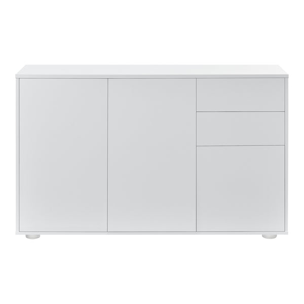 Commode Paarl 74 x 117 x 36 cm avec 3 portes [en.casa] 
