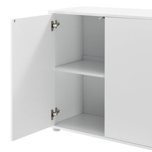 Commode Paarl 74 x 117 x 36 cm avec 3 portes [en.casa] 