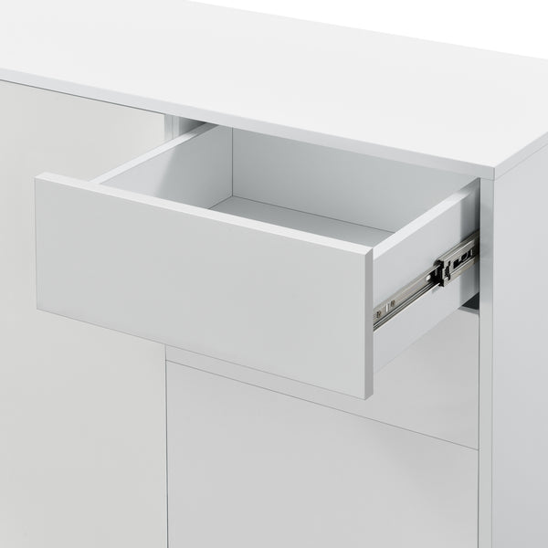 Commode Paarl 74 x 117 x 36 cm avec 3 portes [en.casa] 