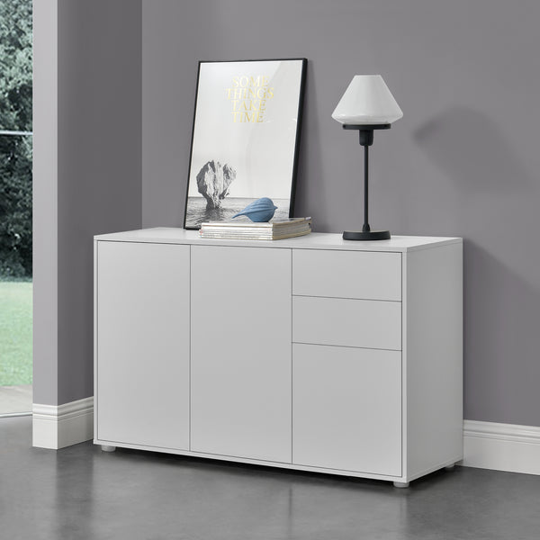 Commode Paarl 74 x 117 x 36 cm avec 3 portes [en.casa] 