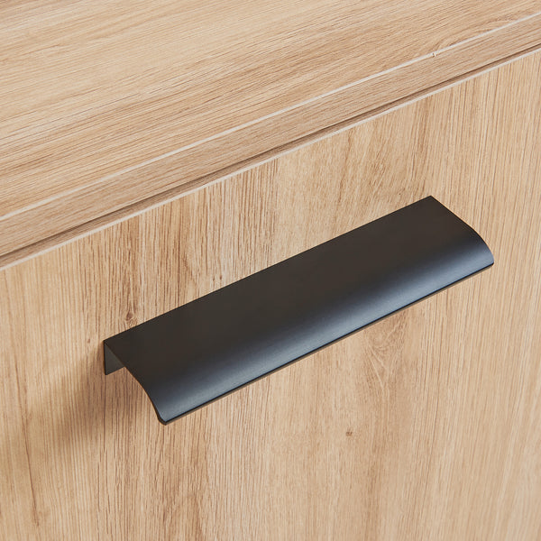 Dressoir Noppen eikenkleurig en zwart [en.casa]