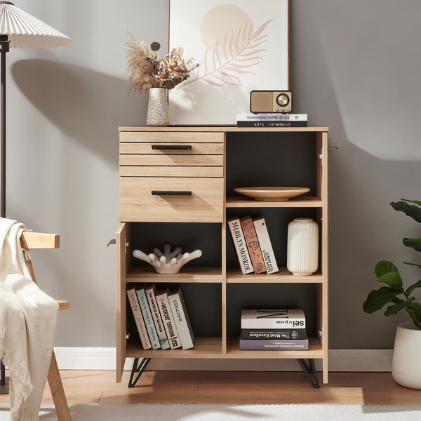 Buffet Noppen effet chêne [en.casa] 
