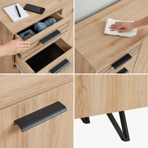Buffet Noppen effet chêne [en.casa] 