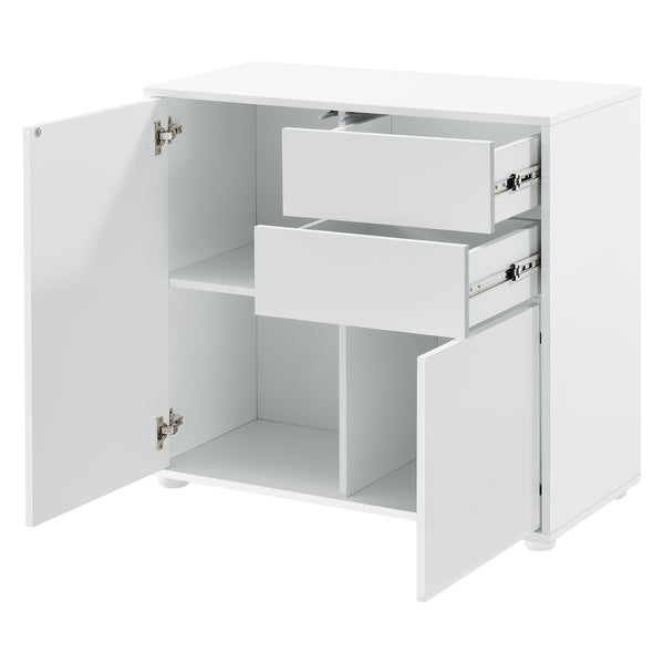 Commode Paarl 74 x 79 x 36 cm avec 2 portes [en.casa]