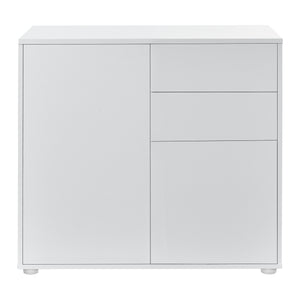 Commode Paarl 74 x 79 x 36 cm avec 2 portes [en.casa]
