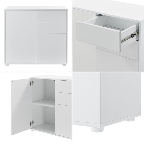 Commode Paarl 74 x 79 x 36 cm avec 2 portes [en.casa]