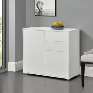 Commode Paarl 74 x 79 x 36 cm avec 2 portes [en.casa]