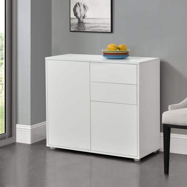 Commode Paarl 74 x 79 x 36 cm avec 2 portes [en.casa]