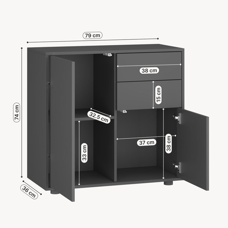 Maatschets Commode Paarl 74x79x36 cm [en.casa]