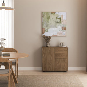 Commode Paarl 74 x 79 x 36 cm avec 2 portes [en.casa]