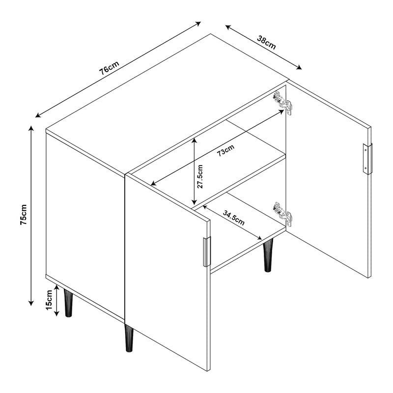 Croquis coté Buffet Starvili [en.casa] 