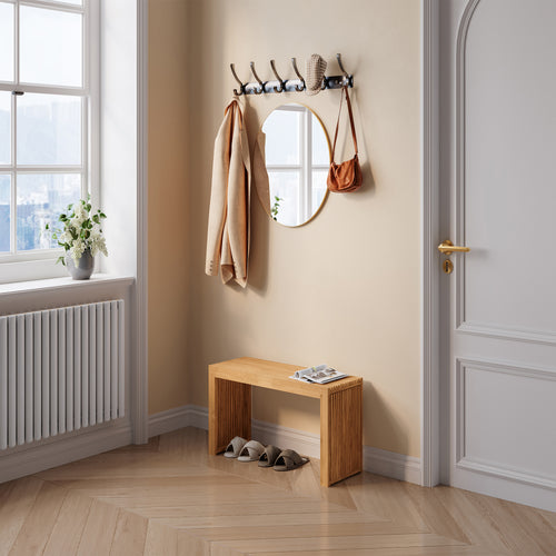 Banc à chaussures Korjad bambou 90 x 33 x 43 cm naturel [en.casa]