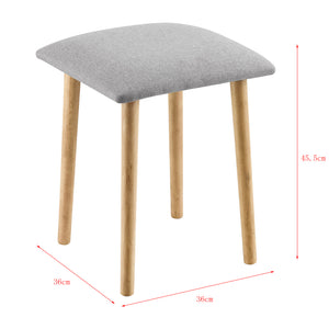 Krukje Gera met beuken poten 45,5x36x36 cm - 3 kleuren