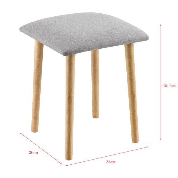 Krukje Gera met beuken poten 45,5x36x36 cm - 3 kleuren