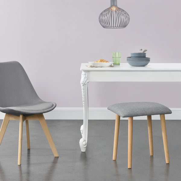 Krukje Gera met beuken poten 45,5x36x36 cm - 3 kleuren