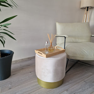 Poef Larvik voetenbank rond 40xØ40 cm [en.casa]